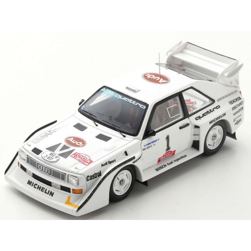 SPARK S7896 Audi Sport quattro S1 E2 n°1 Mikkola Winner Rally Olympus 1985